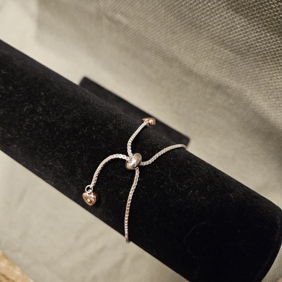 Mickey Mouse Silver and Rose Gold Tone with Crystals Bolo Bracelet - Picture 3 of 4